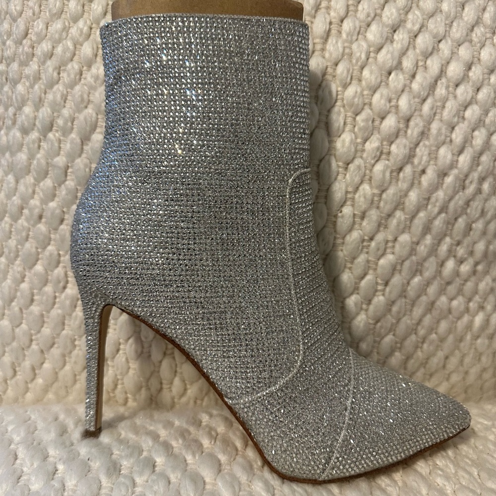 Michael Kors Shimmering Silver Heeled Boots
